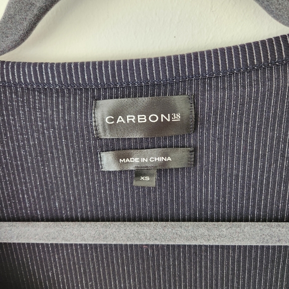 Carbon 38 Cropped Shimmer Stripe Cardigan Black Silver XS NWT NEW - Picture 10 of 12